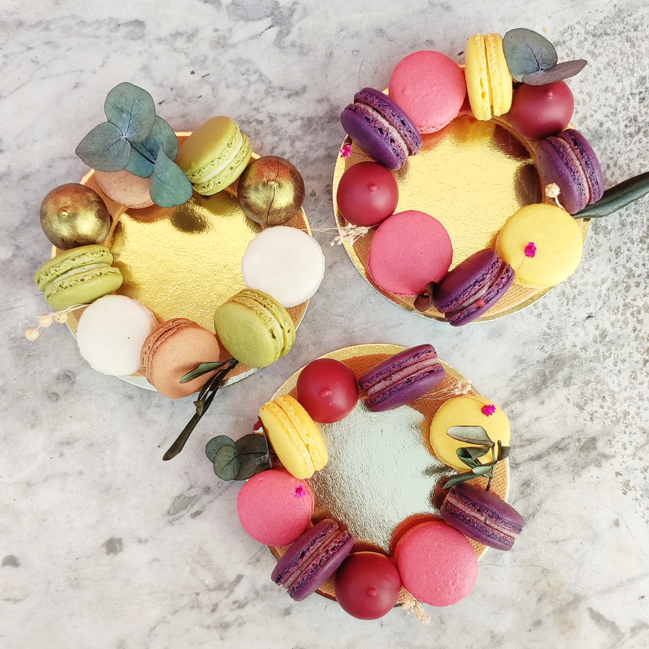 Valentinstag Macaronkranz mit persönlichem Text